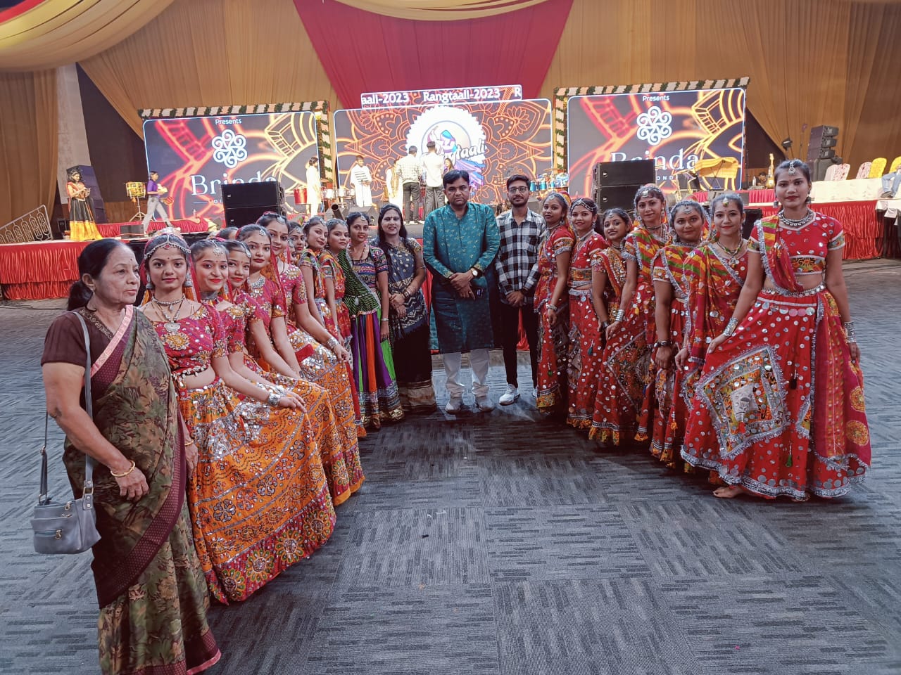 The organization's greeting at the Garba competition held in Hyderabad by the state association.